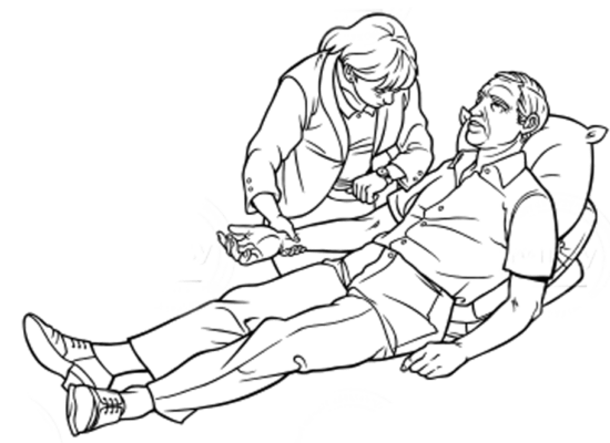 hand drawn picture of someone resting on a pillow while sick