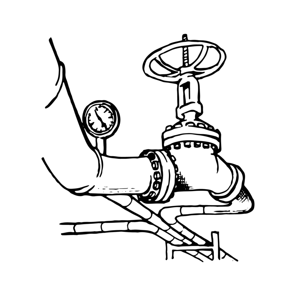 hand drawn image of pipes