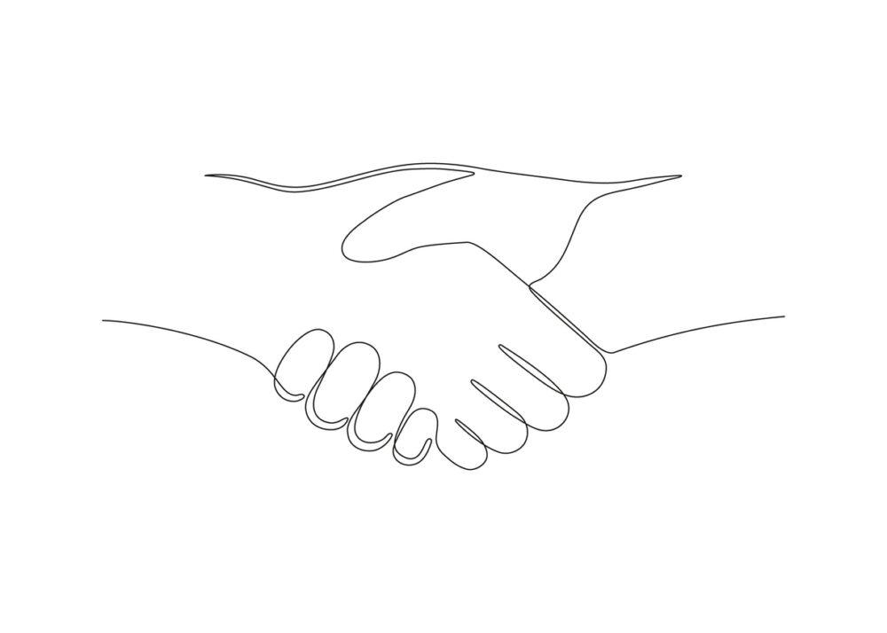 Handshake drawing