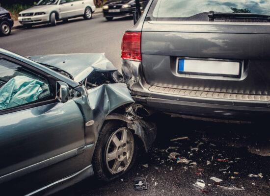 Car accident on the street.