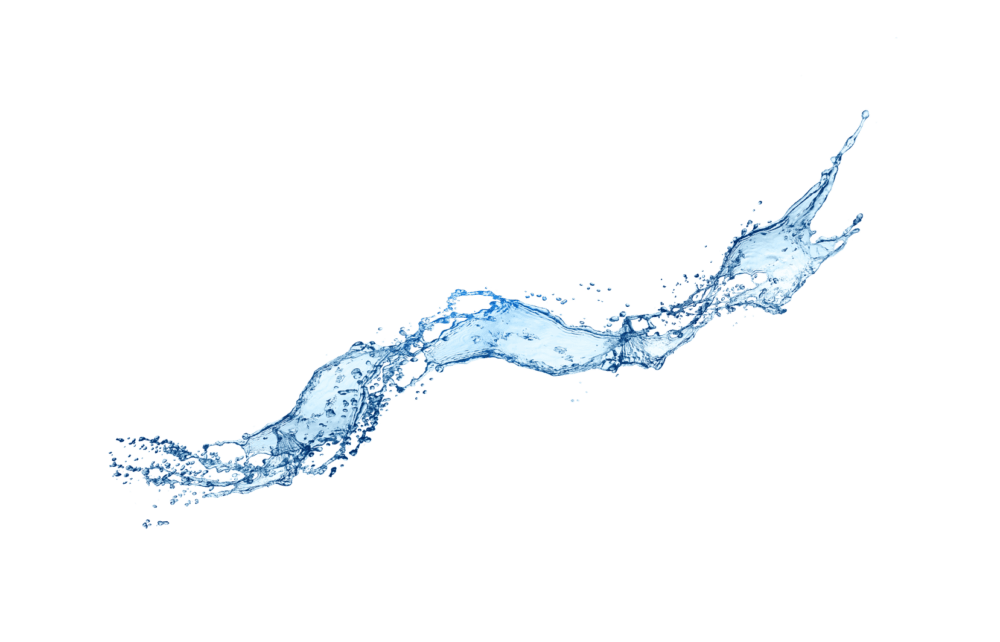 water flying through the air against a blank background