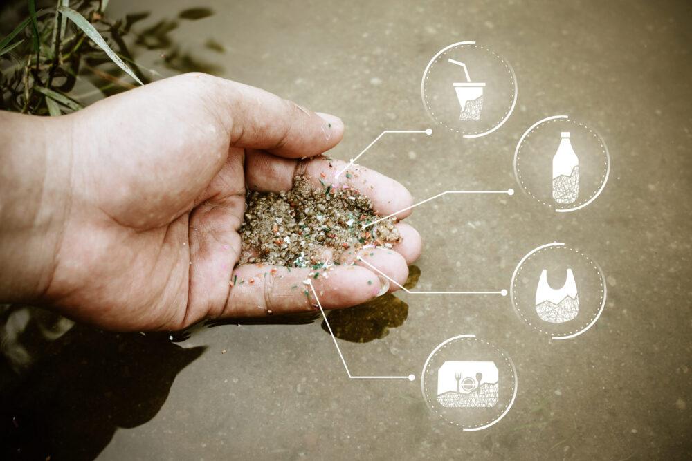 Microplastics at hand, microplastics, air pollution, aquatic microplastics, food microplastics.