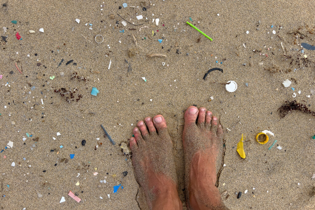 Micro Plastic on the beach and 1,4-Dioxane in water