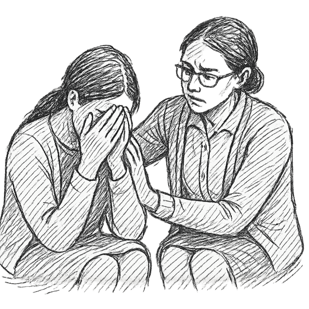 illustrative image of someone consoling someone who lost a loved one due to wrongful death