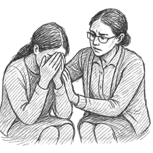 illustrative image of someone consoling someone who lost a loved one due to wrongful death