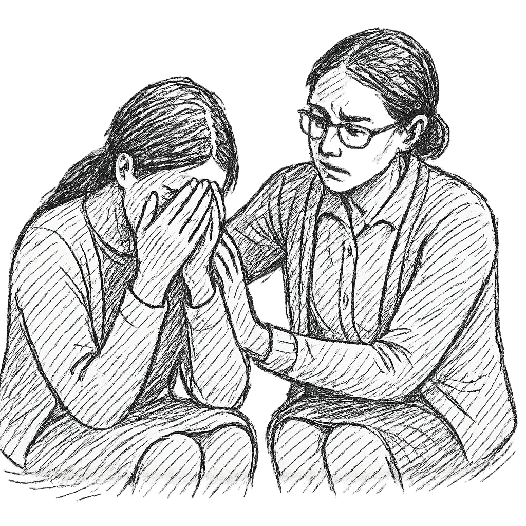 illustrative image of someone consoling someone who lost a loved one due to wrongful death