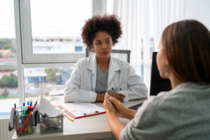 woman consulting with a doctor