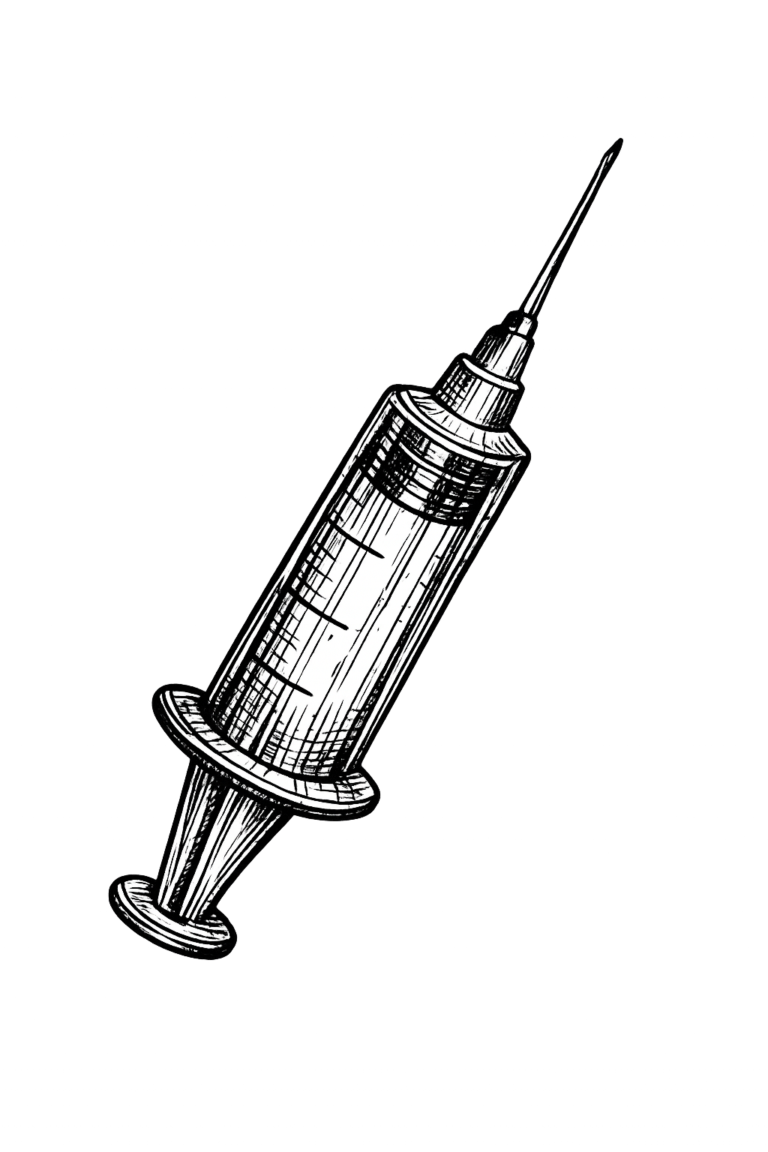 An illustration of a syringe