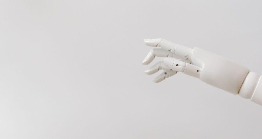 artificial intelligence hand reaching out