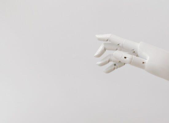 artificial intelligence hand reaching out